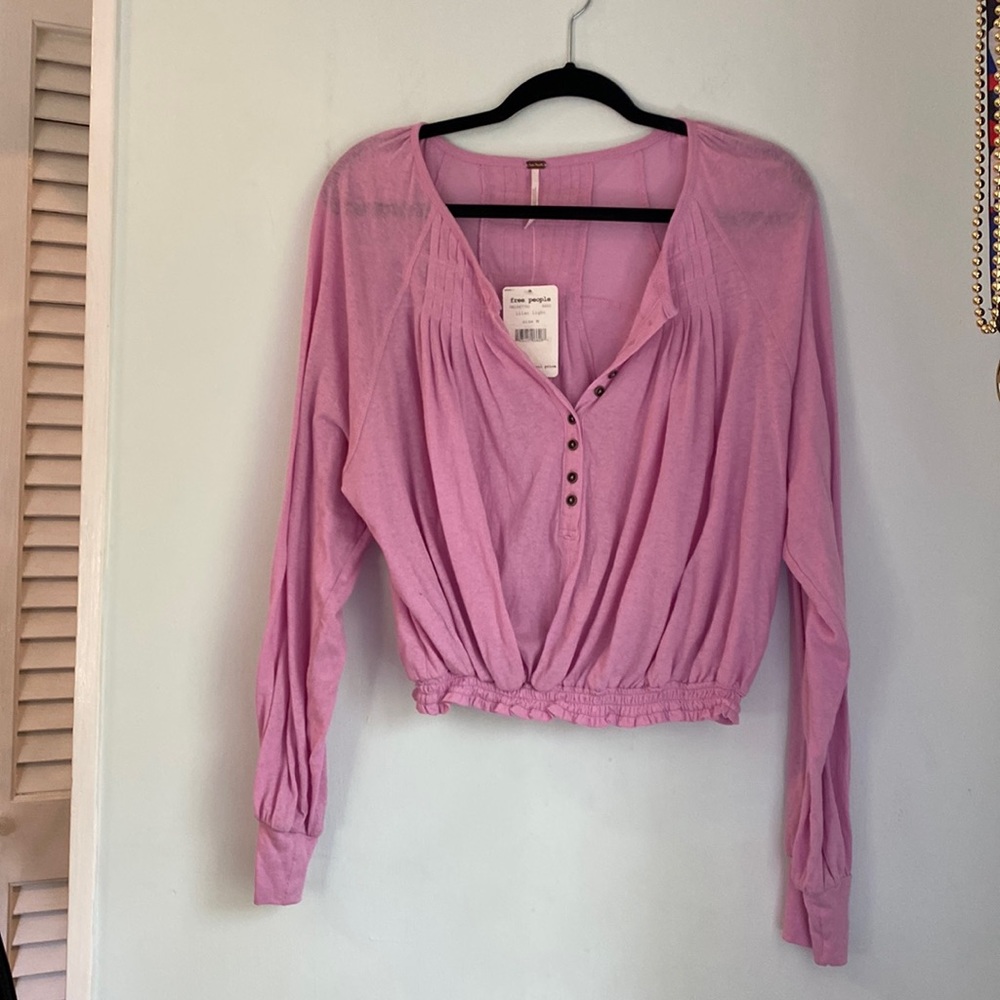 Free People Pink long sleeve